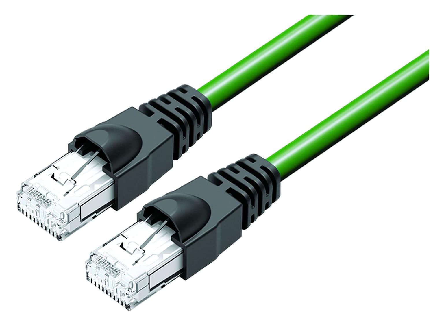 An Ethernet RJ45 connector with a spring clip